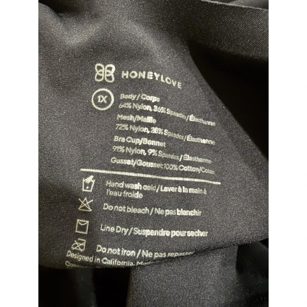 Honeylove Cami‎ Bodysuit Shapewear Black Size 1X